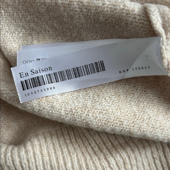 En Saison Beige Ruffled Sweater - Picture 2 of 6